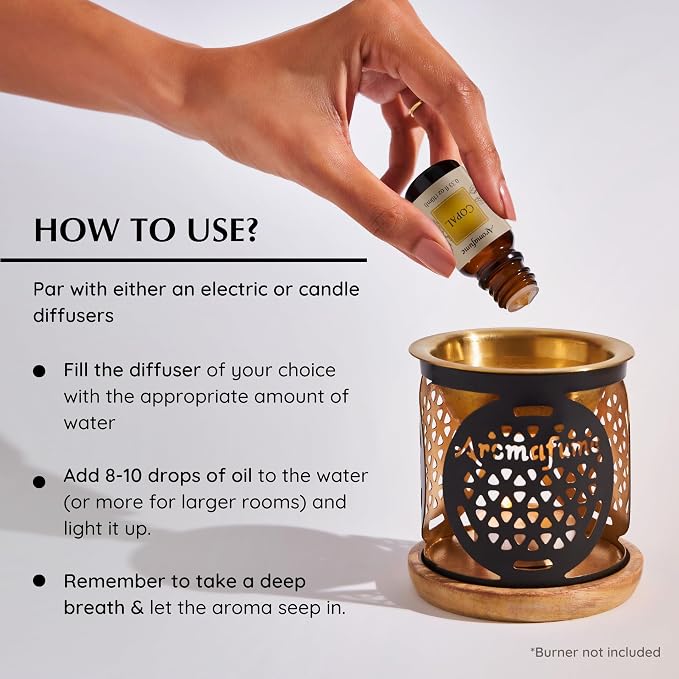 Copal Resin Essential Oil Diffuser Blend 30ml by Aromafume | Protium Copal (Burseraceae) Extract | Native to Mexico | Deepened Relaxation & an ambience for Rituals | Charged with Pure Resins