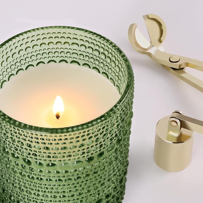 DARJEN Pine& Fir Candles for Home- 6.3oz 42H Natural Soy Wax Aromatherapy Jar Candle with Strong Scent, Decorative Aesthetic Candles for Odor Elimination, Living Room, Kitchen, Luxury Gift