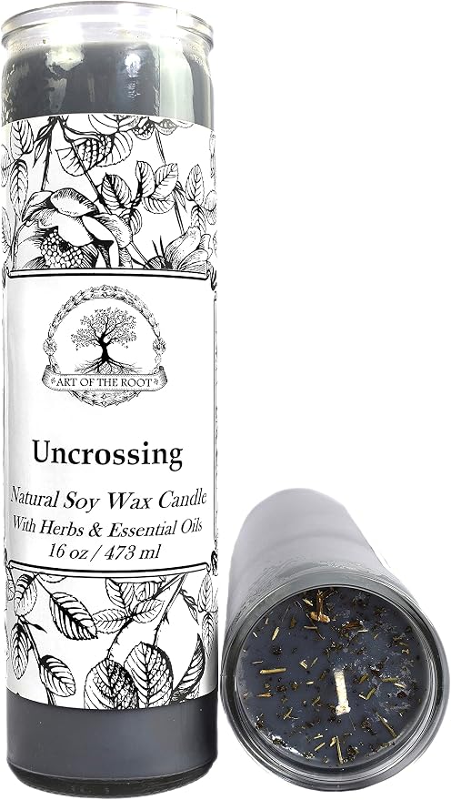 Uncrossing 7 Day Soy Herbal Spell Candle Curses Hexes Wiccan Pagan Hoodoo