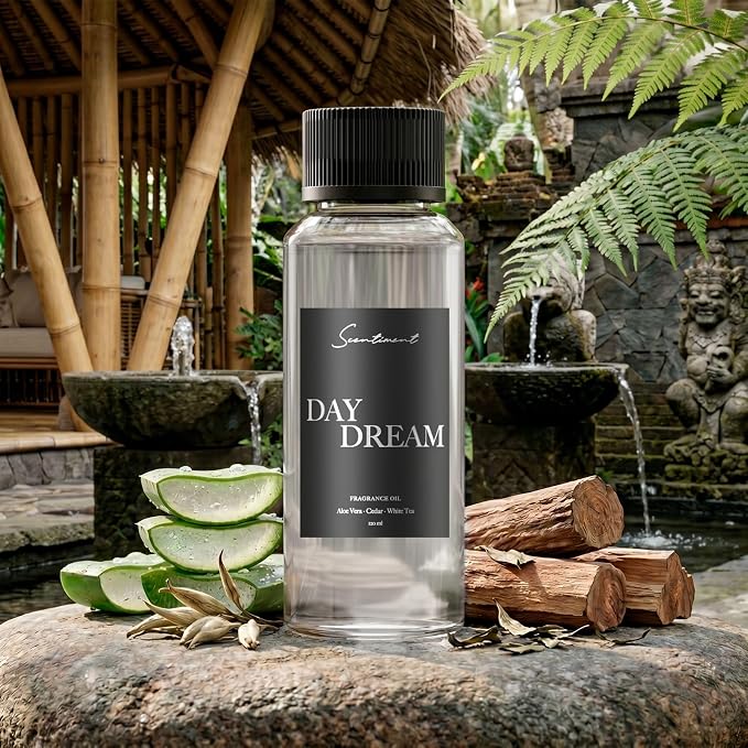 Scentiment Day Dream Diffuser Oil - Premium Hotel Scent with Notes of Aloe Vera, Cedar & White Tea Home Scent, Hotel Fragrance Oil Diffuser Refill - 4.06 fl oz (120 mL)