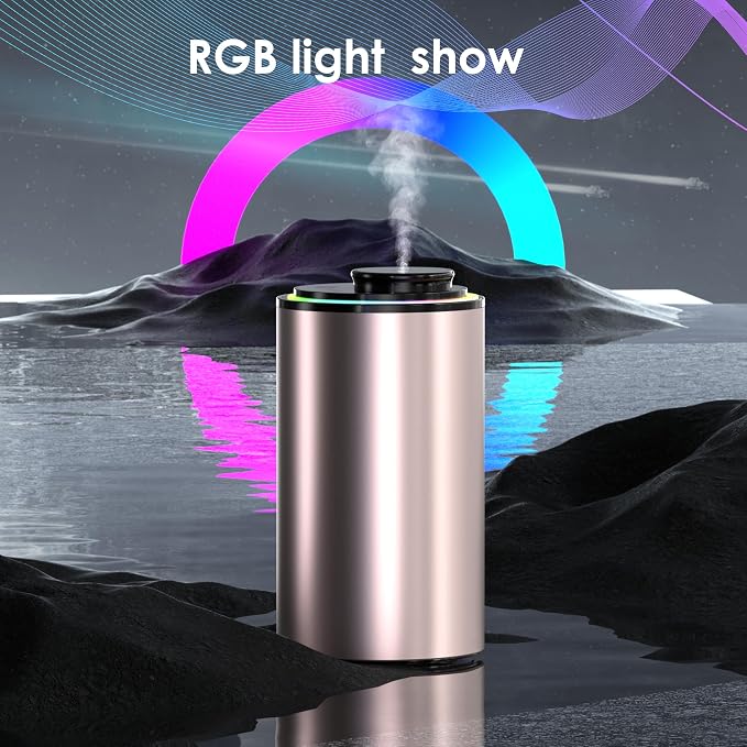 Waterless Essential Oil Diffuser, Portable Aromatherapy Diffuser,3 Countdown Timers & 3 Mist Levels for Home, Room, Car, Office