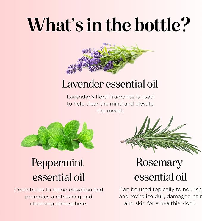 Clarify Headache Essential Oil Blend - Aromatherapy Blend Essential Oils for Diffusers for Home and Travel for Tension Headaches and Fogginess with Refreshing Peppermint Rosemary and Lavender Oils