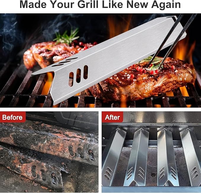 Grill Replacement Parts for Dyna Glo DGB610SSP DGF600SSP 6 Burner Grill Models, 6 Pack Heat Tents for Dyna Glo 70-01-608 70-01-179