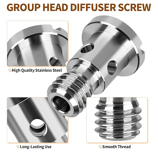 Espresso Machine Group Head Diffuser Screw, Stainless Steel Diffuser Screw Compatible with La Marzocco Slayer Espresso Machines, Replacement for La Marzocco Shower Screen Screw Accessories, 2Pcs