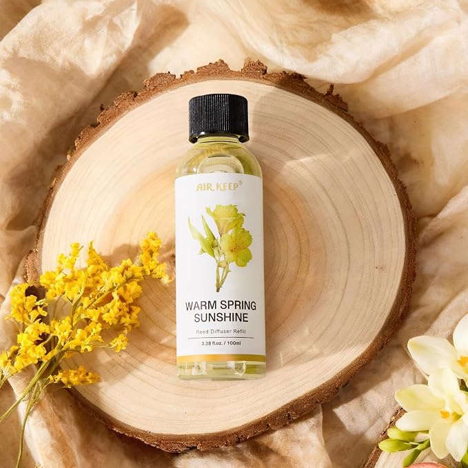 Airkeep Diffuser Oil Refill/Warm Spring Sunshine/3.38oz（100ml/1 Pack/Scented Oil Refill for Diffuser Home Fragrance for Bedroom, Bathroom Office Home Decor