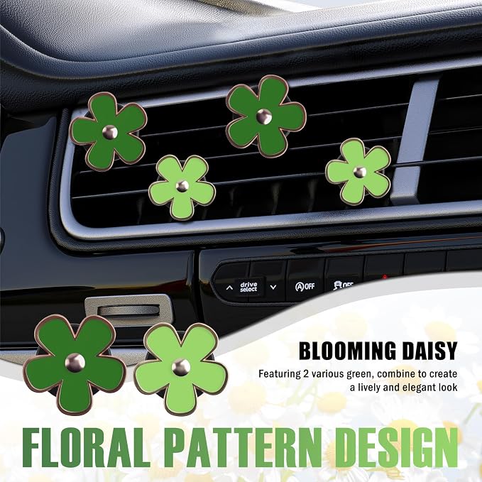 6PCS Flower Car Vent Clips Cute,2 Sizes Car Air Vent Clips for Cars Decorations Interior,Universal Cars Diffuser Vents Clip as Dashboard Decorations for Vertical/Horizontal Vents