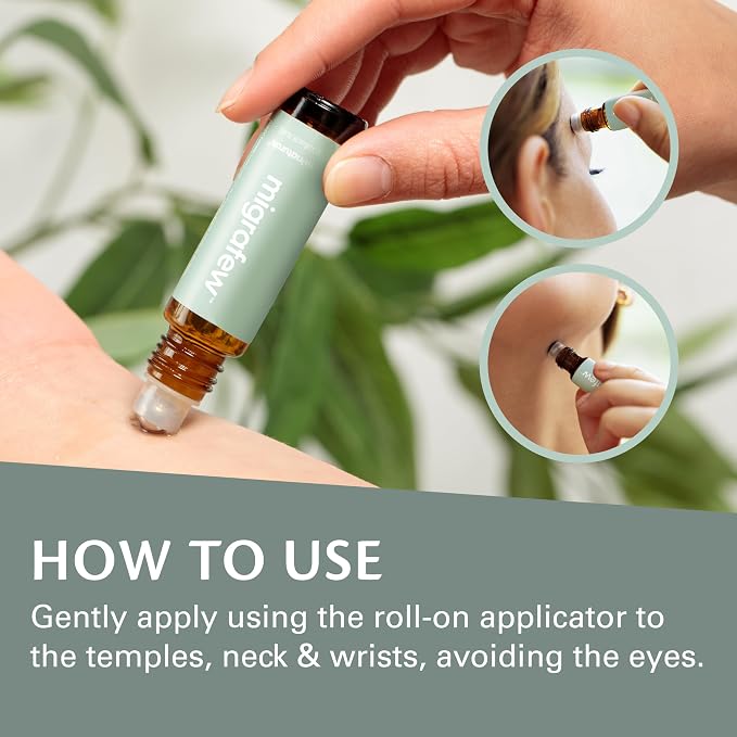 MigraFew Aromatherapy Migraine Roll On | Compact Headache Relief with Cooling Metal Roller for Head Tension and Pressure, Made with Peppermint, Spearmint and Lavender Essential Oils (Pack of 2) by M3