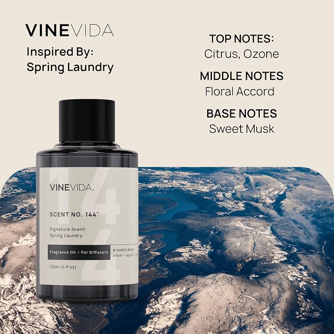 VINEVIDA [4 Oz] Inspired by: Spring Laundry; Diffuser Oil Refill | Premium Scent Diffuser Oil for Home | Non-Toxic Fragrance