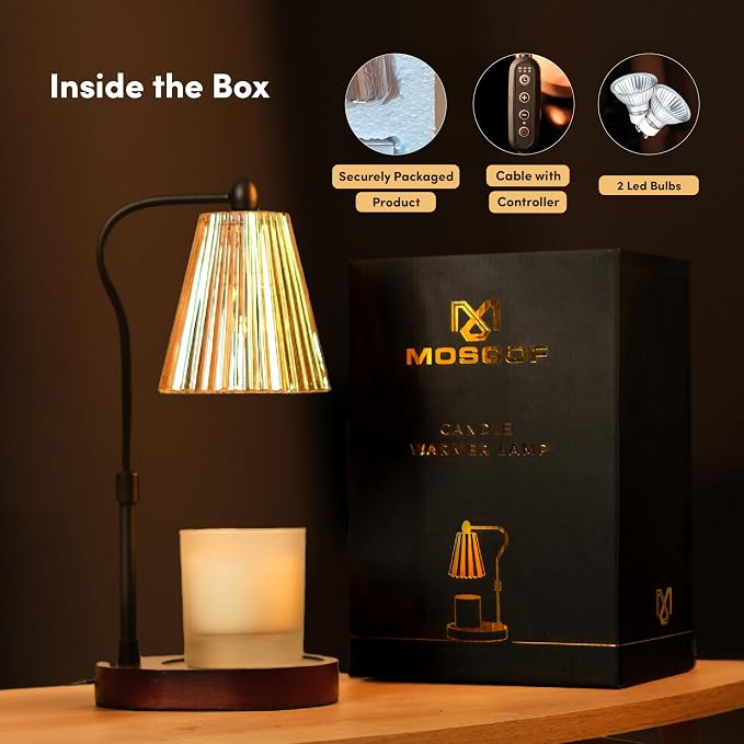 Candle Warmer Lamp with Timer and Dimmable, Candle Lamp Warmer for Mom Birthday Gifts, Elegant Design Electric Candle Warmers for Aromatherapy, Portable Wax Warmer Lamp