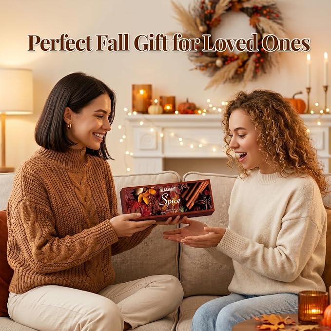 8 Pack Fall Essential Oil Set, Essential Oils for Diffusers for Home, Autumn Fragrance Oils for Candle and Soap Making, Aromatherapy Oils Gift for Women & Men, with Pumpkin Spice, Cinnamon, Vanilla