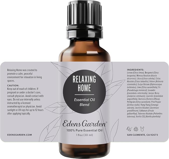 Edens Garden Relaxing Home Essential Oil Blend- 100% Pure Premium Grade, Undiluted, Natural, Therapeutic, Aromatherapy, The Best for Skin, Candle, Humidifiers 30 ml (1 fl oz)