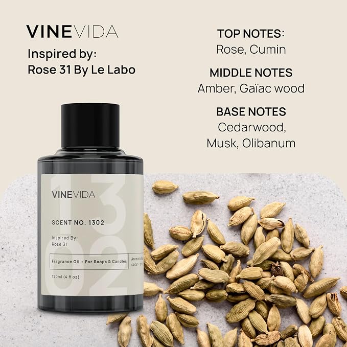 VINEVIDA Prime Reed Diffuser for Home & Bathroom | Long-Lasting Scent Sticks Set | Oil Stick Diffuser | Bathroom Scent - Room Fragrance No. 1302 - Inspired by: Rose 1