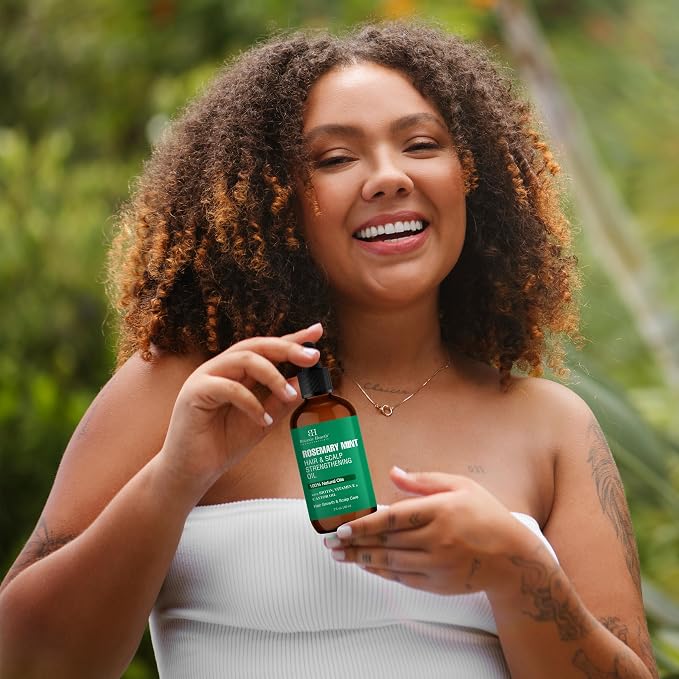 Botanic Hearth 100% Pure Rosemary Mint Oil For Hair Growth & Hair Treatment Oils 2 Fl Oz | Infused with coconut Oil | Hair Oil Repairs Dry Damaged Hair, Strengthening, Healthier | All Hair Types