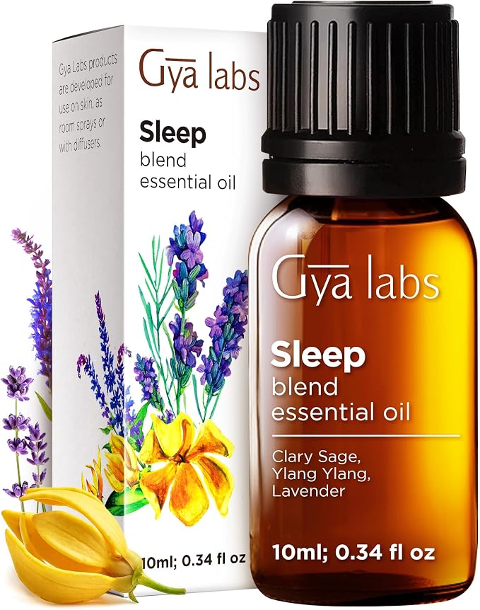Stress Relief Oil Essential Oils Blend for Diffuser & Sleep Oil for Diffuser Set - Aromatherapy Grade Essential Oils Set - 2x10ml - Gya Labs