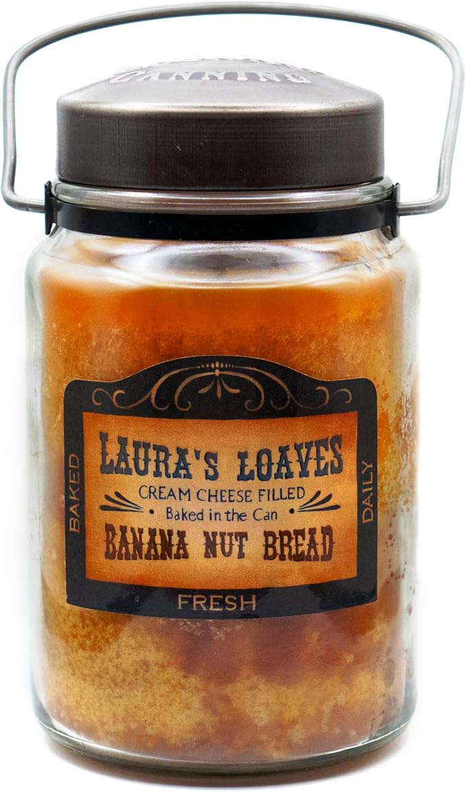 McCall’s Candles | Banana Nut Bread | 26 oz Scented Candle | USA-Poured | Vintage Rustic Jar with Carrying Handle | Fresh Baked Banana Bread & Toasted Nut Fragrance
