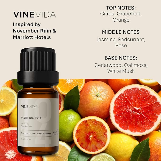 VINEVIDA [0.33oz] Scent No.1014 Fragrance Oil for Candle & Soap Making - Natural, Made in USA