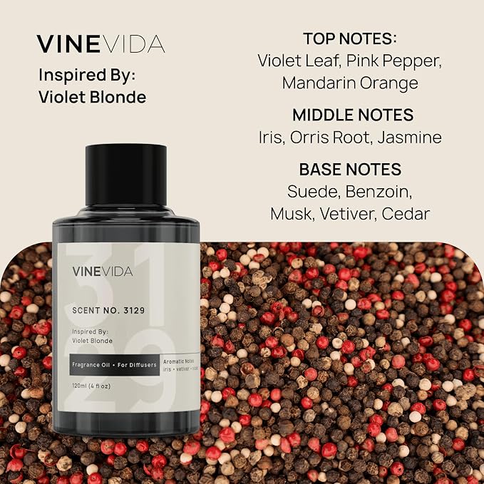 VINEVIDA [4 Oz] Inspired by: Violet Blonde; Diffuser Oil Refill | Premium Scent Diffuser Oil for Home | Non-Toxic Fragrance