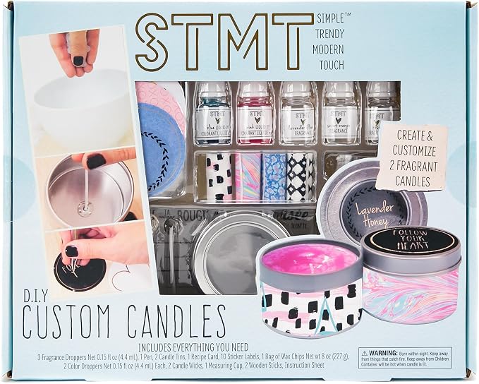 STMT D.I.Y. Custom Candles, Candle Maker Kit, DIY Candle Making Set, Make Your Own Candle Starter Kit for Kids, Ages 8+, Colors may vary