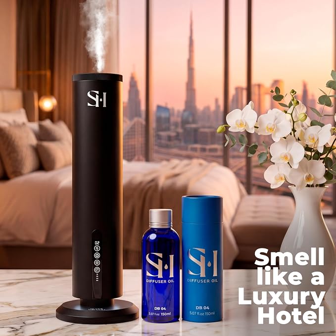 Inspired by 6-Star Hotel Dubai DB04 Hotel Scent Diffuser Oil | 5.07 Fl oz (150 ml) - Waterless Diffuser Oil Refill & Highly Concentrated Fragrance Oil, Diffuser Oil Scents, Hotel Oil Diffuser