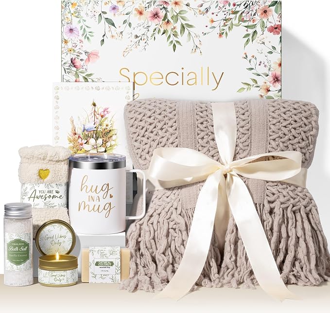 Self Care Gifts for Women Get Well Soon Gifts, Birthday Gifts for Women Care Package, Sympathy Gift Baskets Spa Gifts, Christmas Thinking of You Inspirational Gifts for Mom Her Sister Grandma Friends