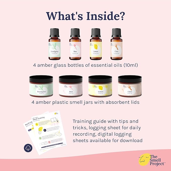 Smell Training Kit - Olfactory Training Kit with 10ml Real Essential Oils - Smell Therapy for Smell Loss
