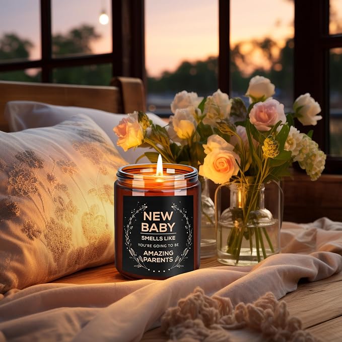 Gender Reveal Gifts for Parents to Be - Relaxing Candles for First Time Moms Dad to Be - New Parents Gifts for Couples - Valentines Congratulations 1st Baby Pregnant Mommy First Mothers Day