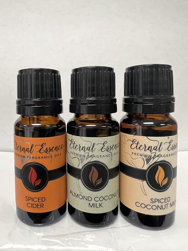 Trio (3) - Spiced Cider, Almond Coconut Milk & Spiced Coconut Milk - Premium Fragrance Oil Trio - 10ML