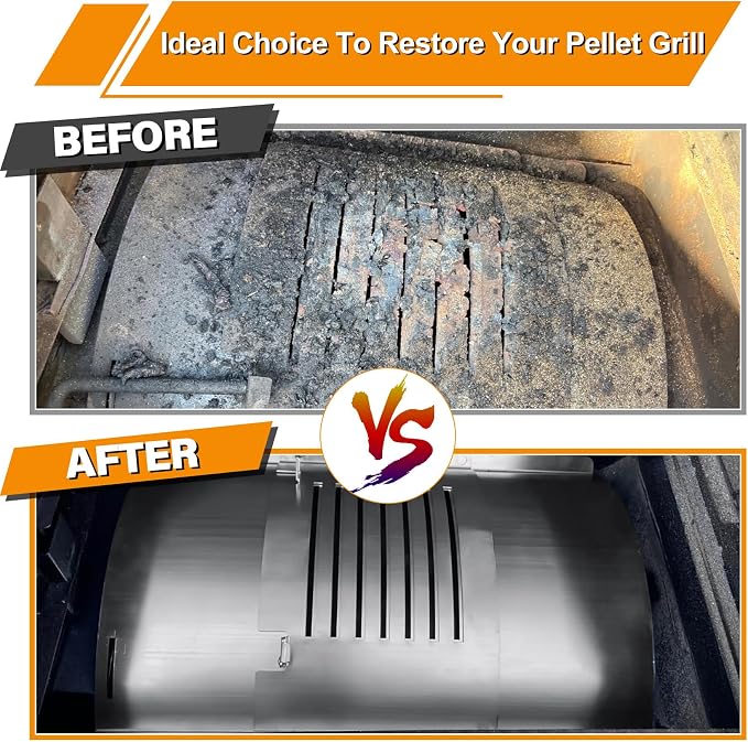 Flame Broiler Kit for Pit Boss PB1230 Pellet Gas Combo Grill with Slide Cover and Bottom, 1230 Grill Heat Deflector Diffuser Replacement Parts for Pit Boss PB1230CC, PB1100PSC1/PSC2/PSC3 Pellet Smoker