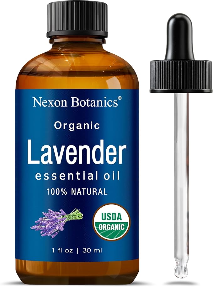 Organic Lavender Essential Oil 30 ml - Naturally Derived Oils for Aromatherapy, Diffusers, DIY, Candle and Soap Making Scent - Nexon Botanics