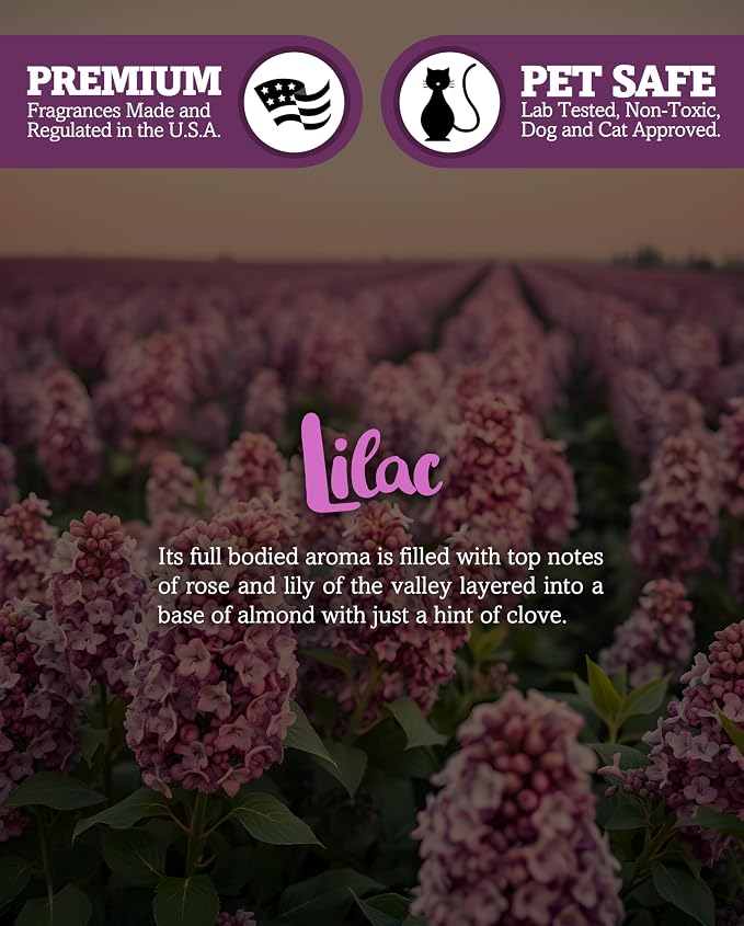 Pure Lilac Premium Tealight Candles Bulk Pack - Highly Scented with Essential & Natural Oils - 24 Purple Tea Lights - Beautiful Candlelight - Made in the USA - Flower & Floral Collection
