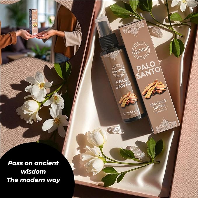 Palo Santo Spray For Negative Energy Cleansing Of Home - Non Toxic Natural Room Spray Made With Palo Santo Essential Oil - Safe Body Mist For Smudge Kit