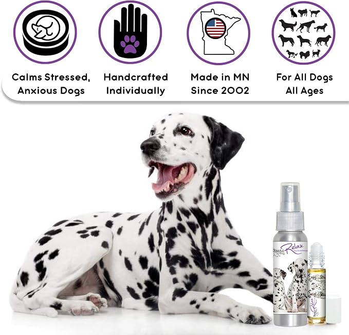 The Blissful Dog Dalmatian Relax Roll-ON Aromatherapy for Dogs - Anxiety Relief for Dogs