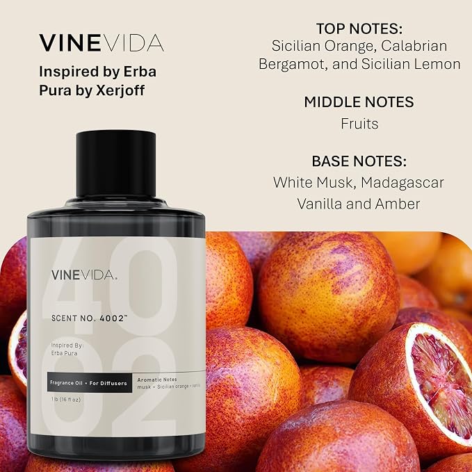 VINEVIDA [16 Oz] Inspired by: Erba Pura; Diffuser Oil Refill | Premium Scent Diffuser Oil for Home | Non-Toxic Fragrance