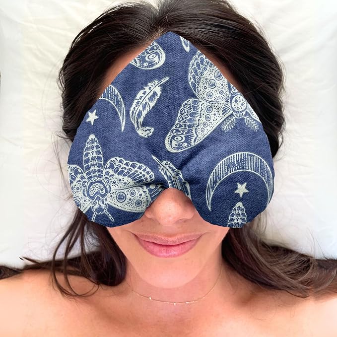 Stillnus Weighted Heart Eye Pillow with Organic Lavender & Flaxseed – Relaxation Gift for Women, Meditation Tool, Mindful Rest, Cooling Eye Mask, Wellness Self-Care Kit