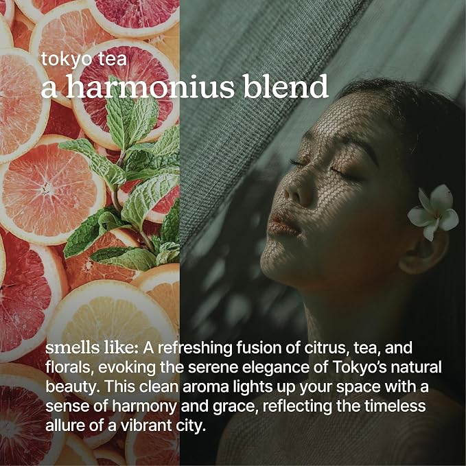 Homedics SereneScent Waterless Diffuser Oil Refill — Tokyo Tea (120ml). Clean, Safe, Bright & Refreshing Hotel-Inspired Home Fragrance. Compatible with SereneScent Diffusers. Easy Twist Plug & Play