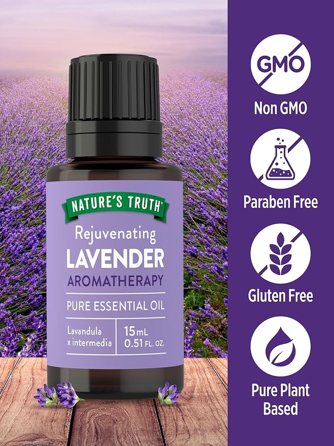 Nature's Truth Lavender Essential Oil | Pure Plant Based | for Diffuser and Aromatherapy | Non-GMO & Gluten Free