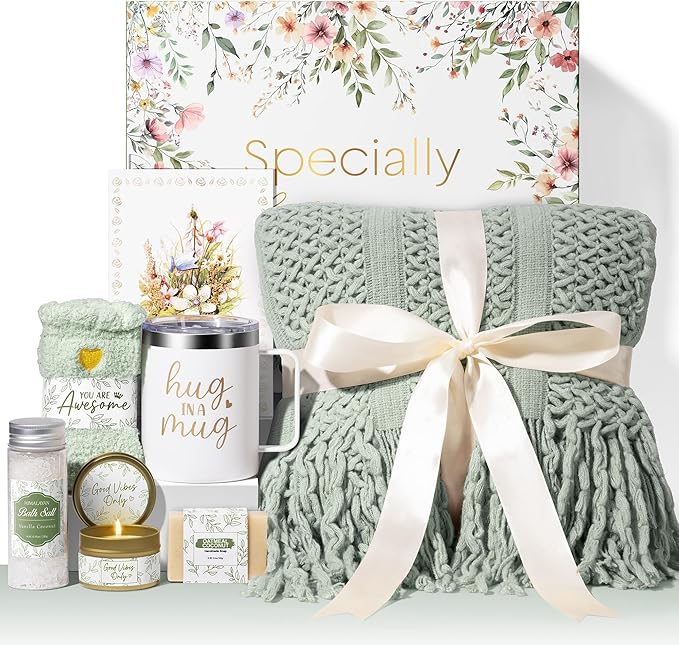 Self Care Gifts for Women Get Well Soon Gifts, Birthday Gifts for Women Care Package, Sympathy Gift Baskets Spa Gifts Set, Christmas Thinking of You Inspirational Gifts for Mom Her Friend Sister Wife