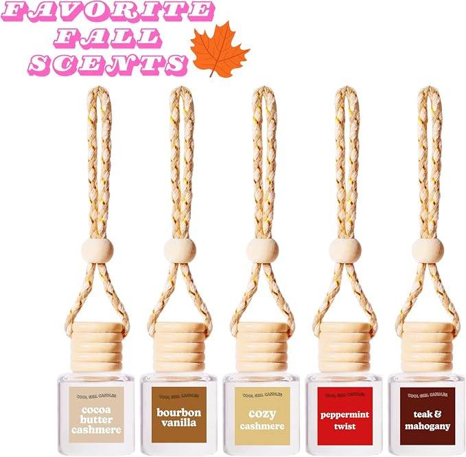 COOLGIRLCANDLES Roasted Marshmallow Fluff Car Hanging Fragrance Oil Air Freshener for Essential Oils, Long Lasting Car Diffuser Bottle