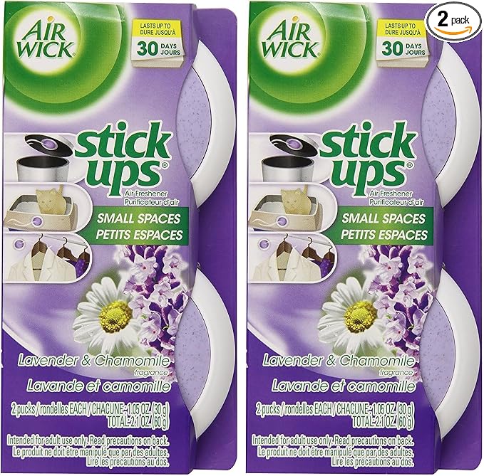Air Wick Stick Ups Air Freshener, Lavender & Chamomile | 2-Count | Pack of 2