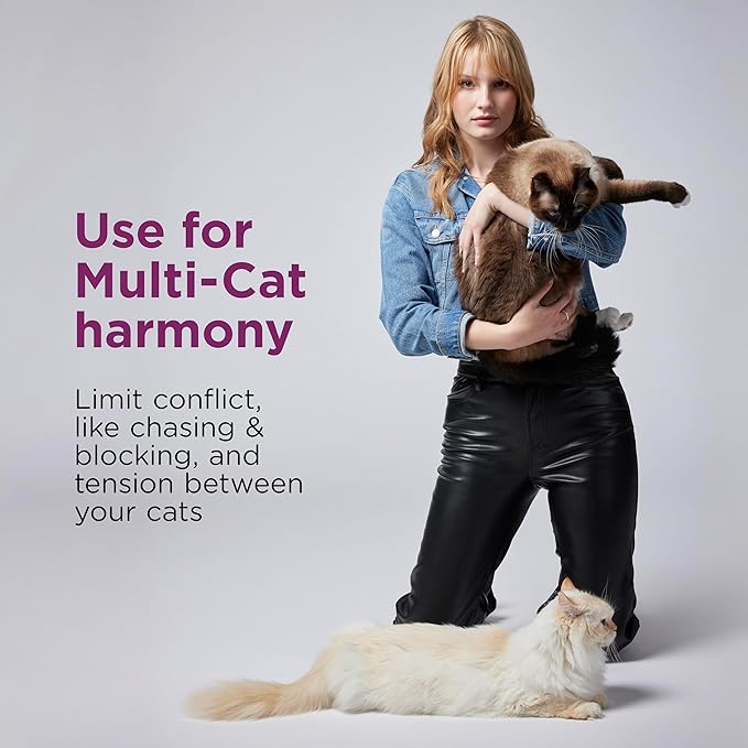 COMFORT ZONE Multi Cat Calming Diffuser Refill, 3 Pack - Cat Calming Pheromone Refills Help Reduce Anxiety, Stress, Scratching, Urine Marking, Multi-Cat Aggression, (30-Day Refills, 90-Day Supply)