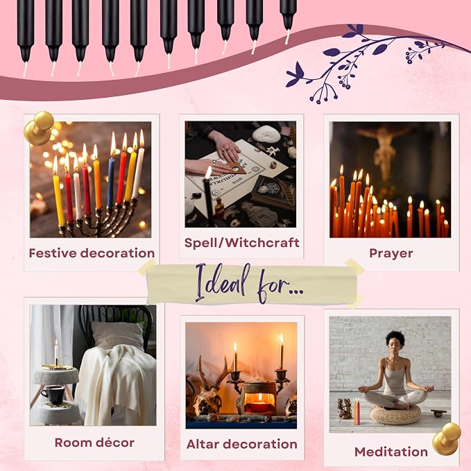 Spell Candles (Set of 40, Black)