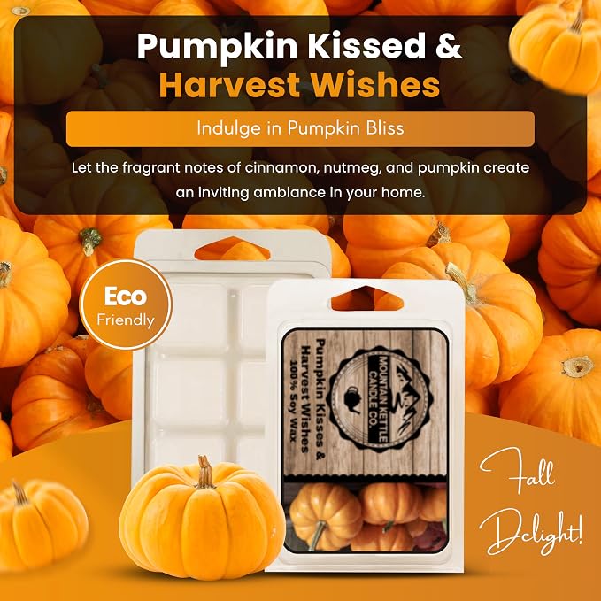 Wax Melts (Pack of 5) | HandPoured Soy Wax | Scent for Warmers | Made with Natural Oils | Pumpkin Kisses, Banana Bread, Iced Cinnamon, Chai Tea, Caramel Vanilla