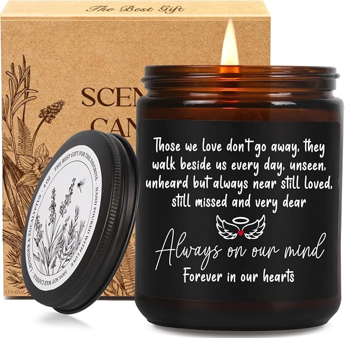 Sympathy Scented Candle Gifts for Loss of Loved One, Those We Love Don't Go Away Candle, Bereavement, Thinking of You, Grief Gift, Funeral Comfort Condolence Remembrance Christmas Gifts43