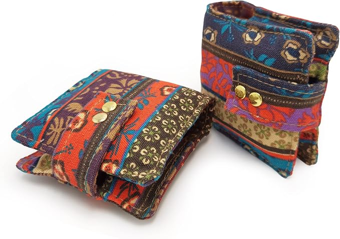 Essential Oil Storage Bag - Canvas, 6 Bottles (5ml-10ml), Ethnic Print Bohemia Style