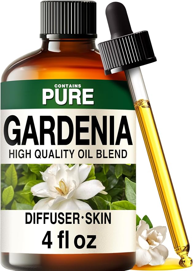 100% Pure Gardenia Oil - 4 Fl Oz Gardenia Essential Oil for Hair, Skin, Diffuser, Aromatherapy & DIY Soap Making Scent