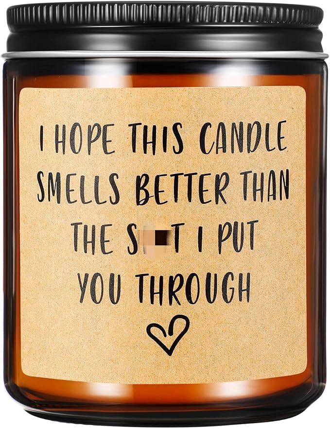 Candle - English Pear&Freesia Scented Jar Candle - Funny Mom Dad Gifts - Multi-purpose Occasion
