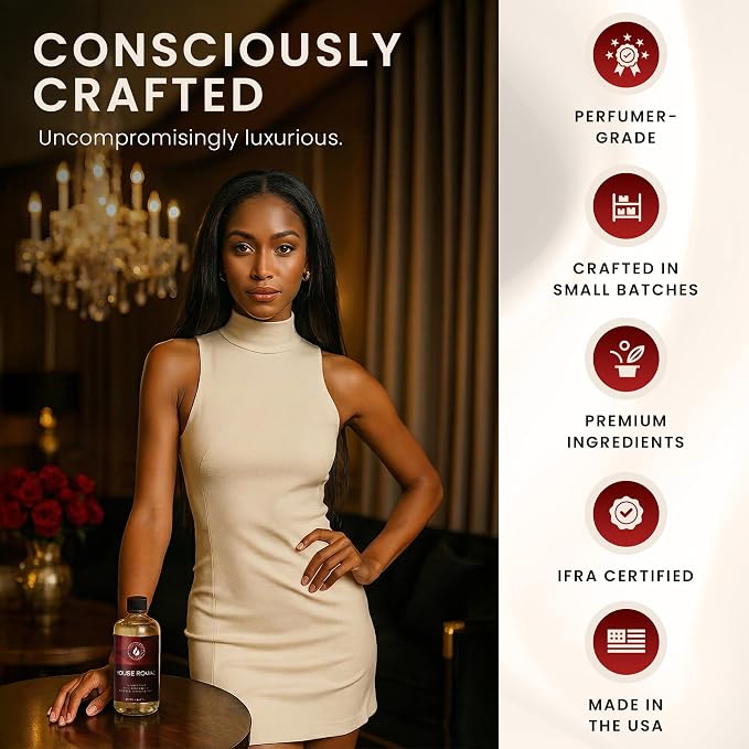 Aroma Country Rouge Royale Diffuser Oil - Luxury Essential Oils for Diffuser Refill & Air Freshener Room Spray, Long-Lasting, Natural Home Fragrance & Hotel Scent for Diffusers & Machines (8.5 Fl. oz)