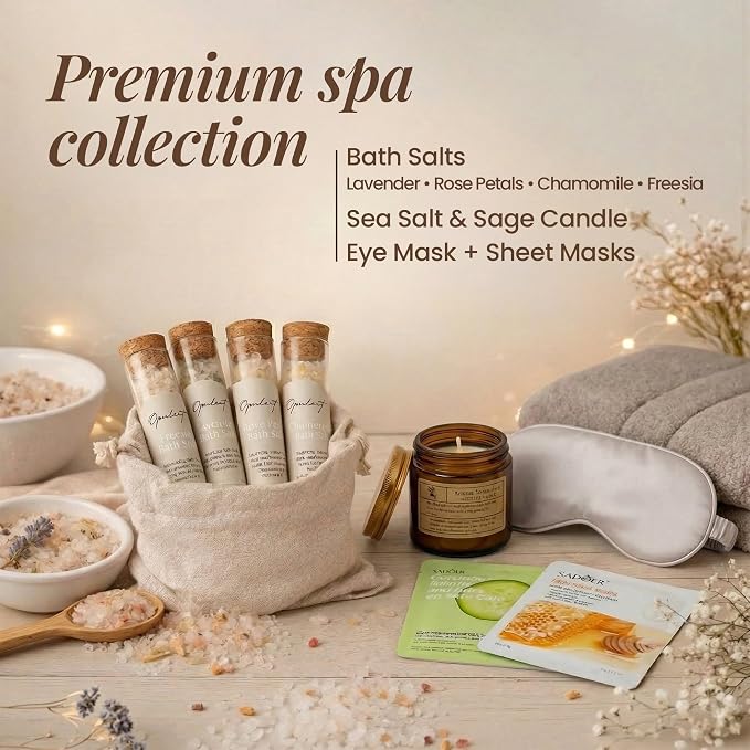 Opulent Luxury Self Care Gift Package for Women, 40oz Tumbler, Cozy Blanket | Gift-Ready Spa Set for Get Well, Thinking of You & Corporate Gifts for Employees & Clients - Candle, Bath Salts & Sleep Mask