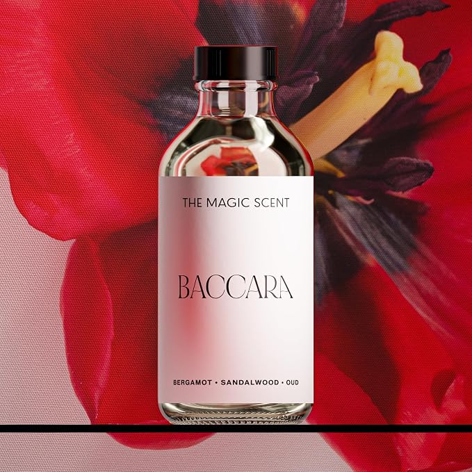 The Magic Scent Baccara Diffuser Oil - Hotel & Home Luxury Scents Inspired by Baccarat Rouge - Diffuser Oil Scents for Home Designed for Use in All Diffusers - 4 fl oz, 120 mL