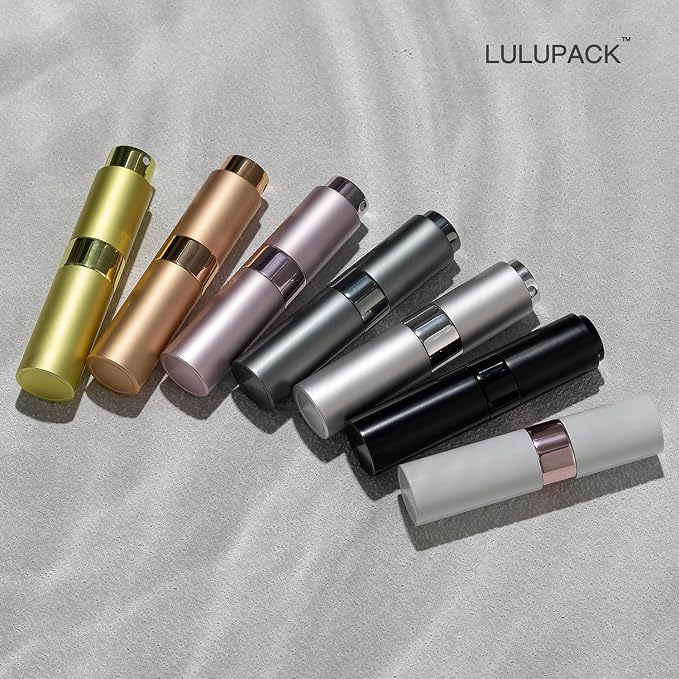 Lulupack Travel Perfume Bottle Refillable - Cologne Spray Atomizer Mini - Empty Travel Size Sprayer Small Refill Sample Container - Portable Fragrance Decant Dispenser for Women 6PCS 8ml Red